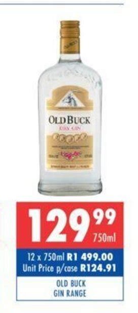 Old Buck Gin Range 750ml Offer At Ultra Liquors