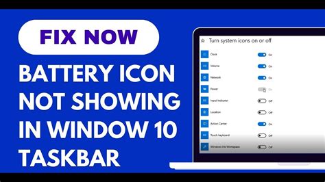 Fix Battery Icon Missing From Taskbar In Windows 107 Solutions Youtube