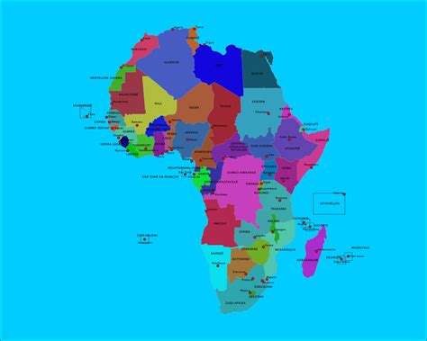 Topografie Landen En Hoofdsteden Afrika