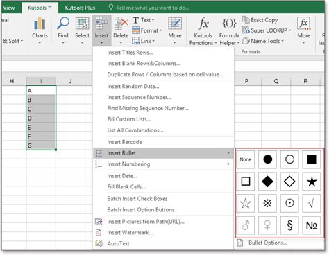 How To Create Bulleted List In A Cell Or Multiple Cells In Excel