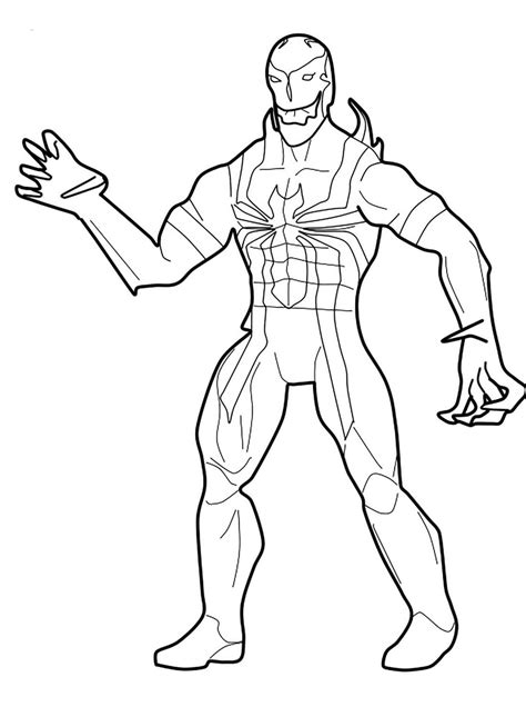 This villain can inspire creativity in coloring. Venom coloring pages. Printable coloring pages for Boys