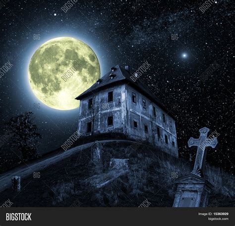 Night Scene Full Moon Image And Photo Free Trial Bigstock
