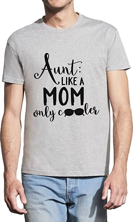 Aunt Like A Mom Only Cooler Hombre White T Shirt Amazones Ropa Y