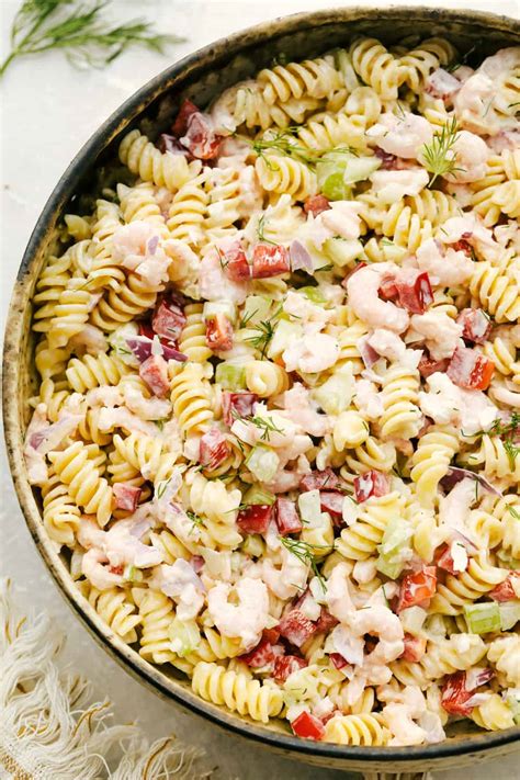 Creamy Shrimp Pasta Salad Recipe Blogpapi