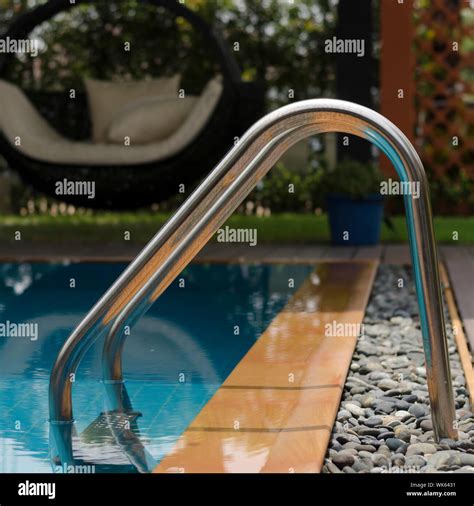 Swimming Pool With Stair Stock Photo Alamy