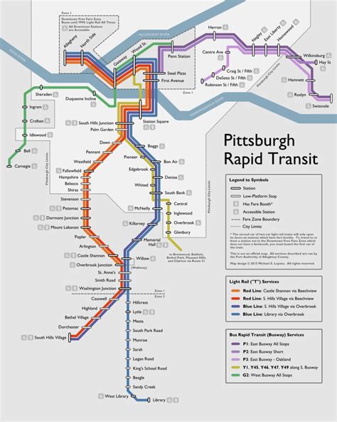 Transit Maps Submission Unofficial Map Pittsburgh Rapid Transit By