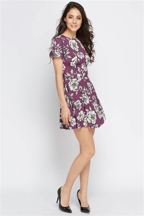 Violet Floral Shift Dress Just 7