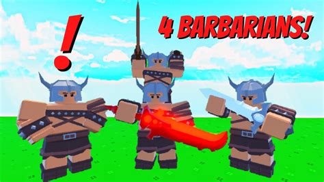 4 Barbarian Squad Roblox Bedwars Youtube