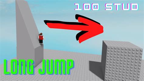 How To Long Jump 100 Stud Roblox Youtube