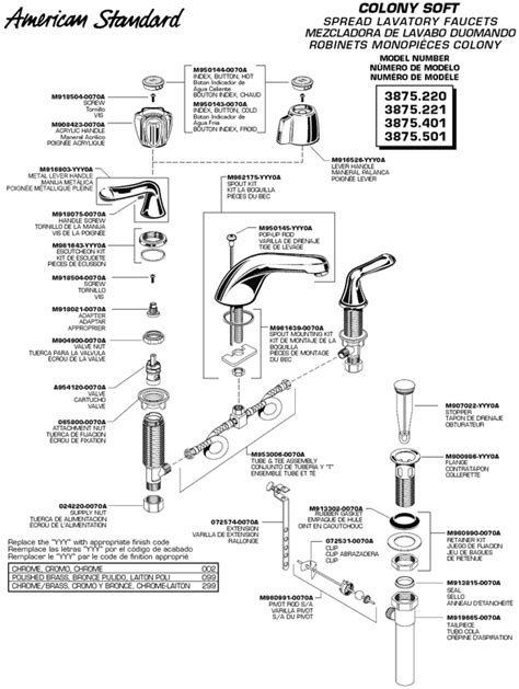 American standard deck mounted roman tub filler whandspray venetian 6008901. PlumbingWarehouse.com - American Standard Bathroom Faucet ...