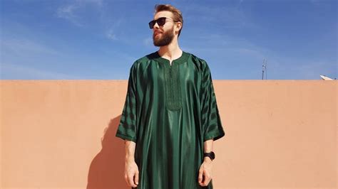 Beautiful Moroccan Green Kaftan For Men