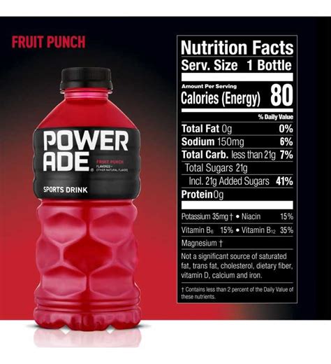 Powerade Fruit Punch Ion4 Electrolyte Enhanced Fruit Flavored Sports
