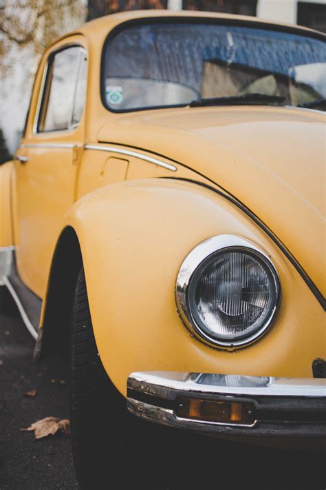 Free Images : motor vehicle, yellow, automotive design, volkswagen