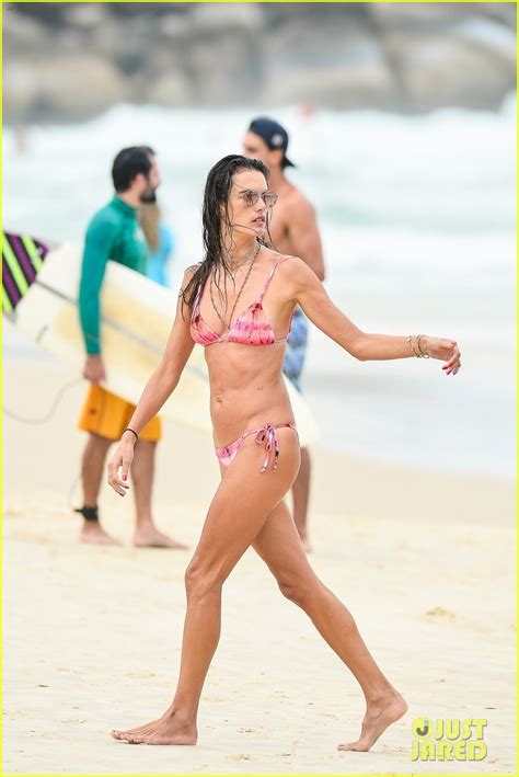 Alessandra Ambrosio Shows Off Her Bikini Body During A