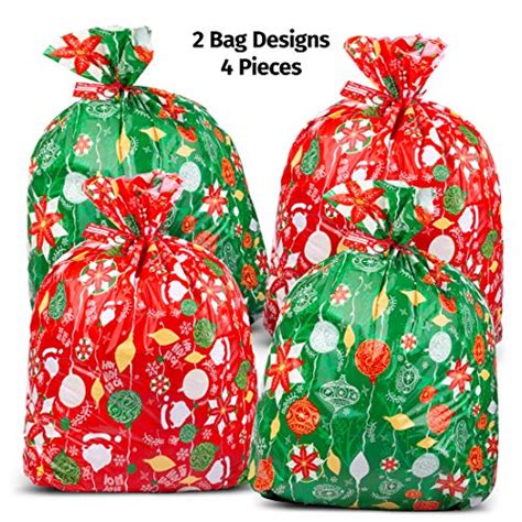 Christmas Large T Bags Set Of 4 Xmas Present Wrapping 36 X44