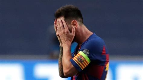 Ucl Photo Emerges Of A Devastated Lionel Messi In The Barcelona
