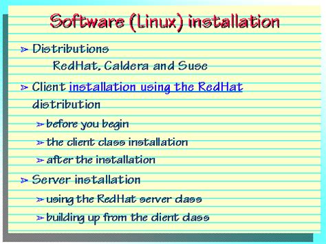 Software Linux Installation