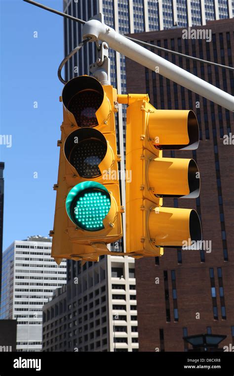 American Go Green Traffic Signal Sign Light In New York Ny America