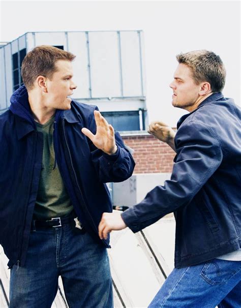 Porta sempre la firma di martin scorsese questa pellicola poliziesca ambientata a boston e incentrata sul tema della specularità; Matt Damon and Leonardo DiCaprio in The Departed, 2006 ...