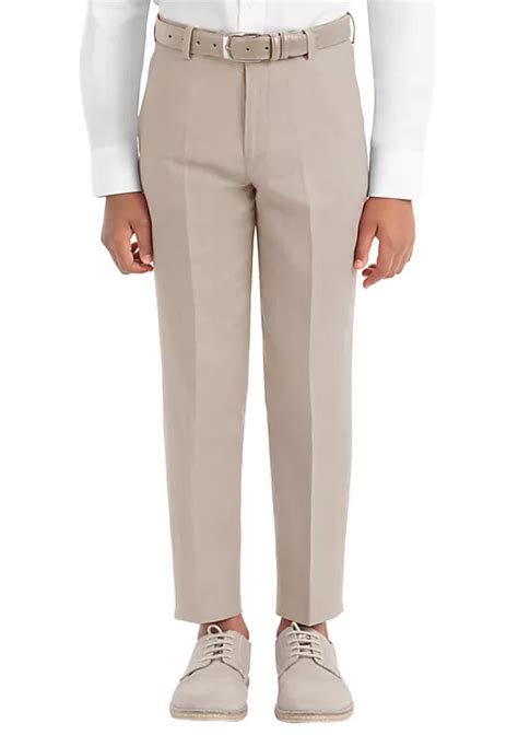 Lauren Ralph Lauren Boys 4 7 Tan Plain Linen Pants Belk