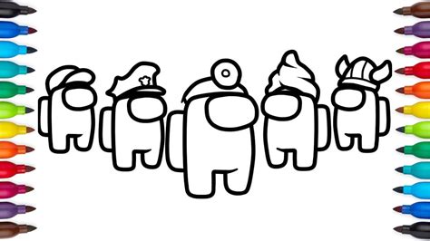 We try not to get caught on the cameras. AMONG US | Coloring pages - YouTube