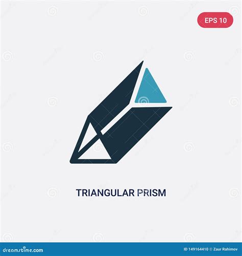 Two Color Triangular Prism Vector Icon From Shapes Concept Isolated