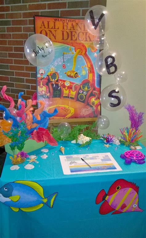 Vbs 2016 Volunteer Sign Up Table Sunday School Decorations Sunday