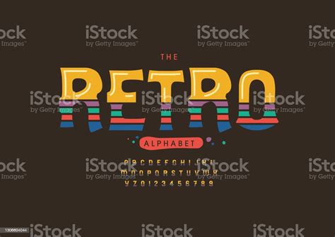 Retro Alphabet Stock Illustration Download Image Now Abstract