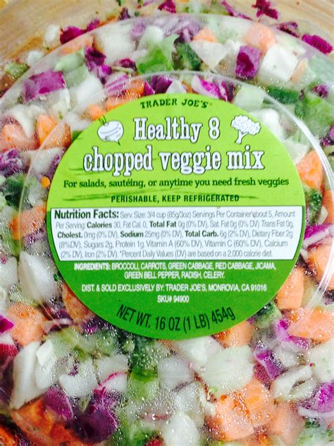 Trader joe s inner peas and inner beans 19 healthy. Healthy 8 Chopped Veggie Mix from Trader Joe's - $2.99 for ...