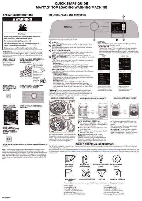 Maytag Top Loading Washing Machine Quick Start Guide | Maytag®