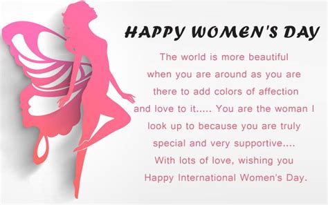 Womens Day Message Happy Women S Day Message With Roses And Leaves