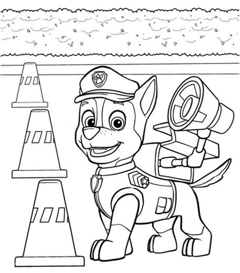 Paw Patrol Chase Coloring Page Paw Patrol Coloring Pages Paw Patrol