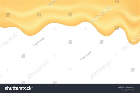 Flowing Melted Cheese Isolated On White Stock Vector Royalty Free