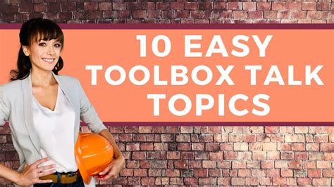 10 Easy Toolbox Talk Topics Youtube