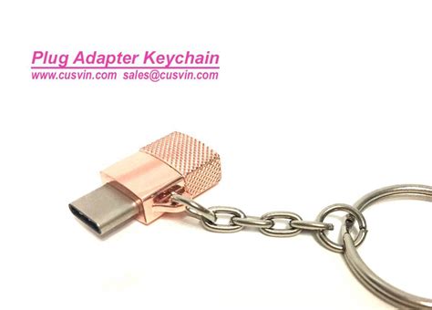 Metal Plug Adapter Key Chain Adapter Plug Keychain Marketing T