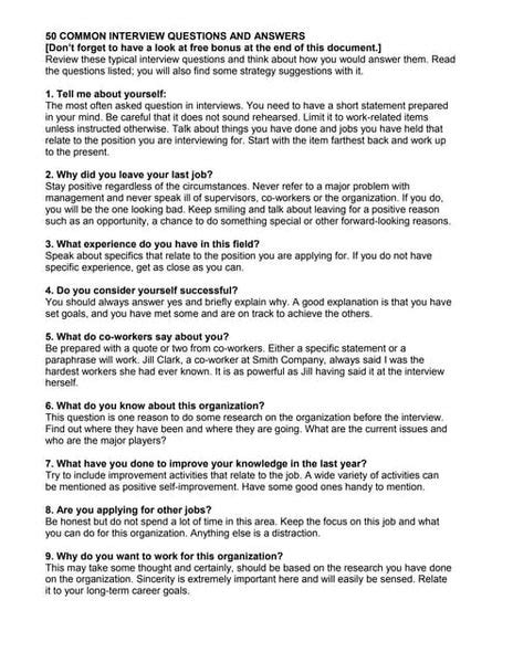 Top 10 Interview Questions And Answers