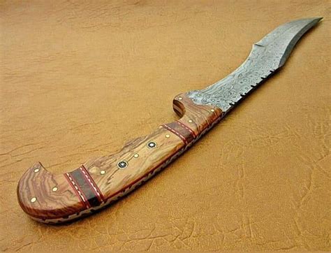 Machete Sword Hand Forged Sword 20 Damascus Genji Sword Etsy