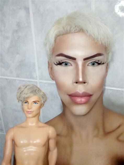 teenager spends 4 hours a day applying makeup to look like a human ken doll life