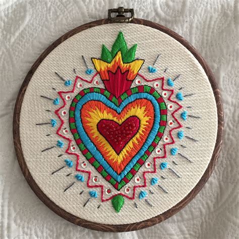 Embroidery Hearts Hand Embroidery Stitches Diy Embroidery Cross
