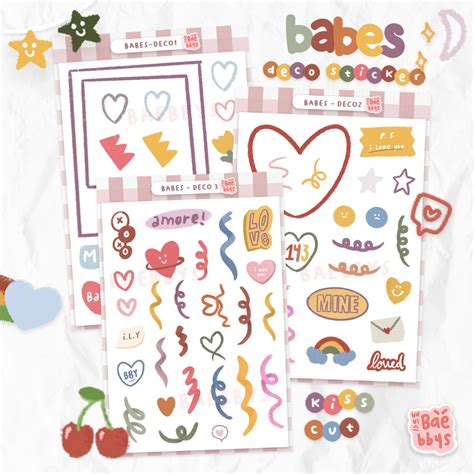 Jual Babes Deco Sticker Confetti Sticker Shopee Indonesia