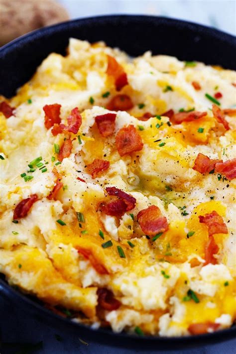 On the continuum from slightly textured to exquisitely satiny spuds, use a. Cheddar Garlic Mashed Potato Casserole is loaded with ...