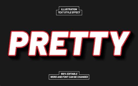 Premium Vector Pretty Text Style Effect