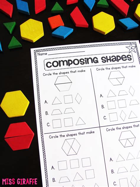 Take a walk around your neighborhood and point out the shapes of houses. Miss Giraffe's Class: Composing Shapes in 1st Grade