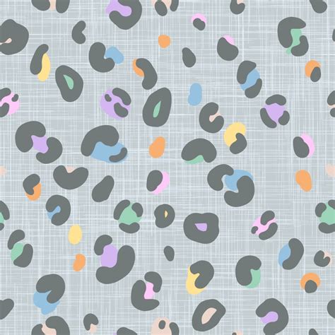 Pastel Rainbow Leopard Print Seamless Design Pattern Digital Etsy