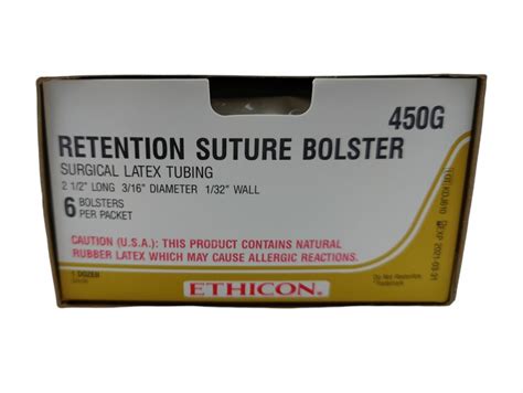 New Ethicon 450g Retention Suture Bolster 2 12 Long 316 Diameter 1