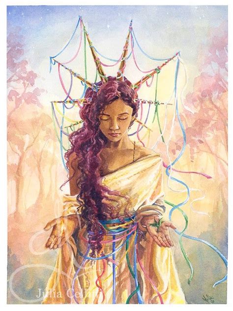 Beltane Goddess Of Spring Watercolor Art Print May Day Etsy