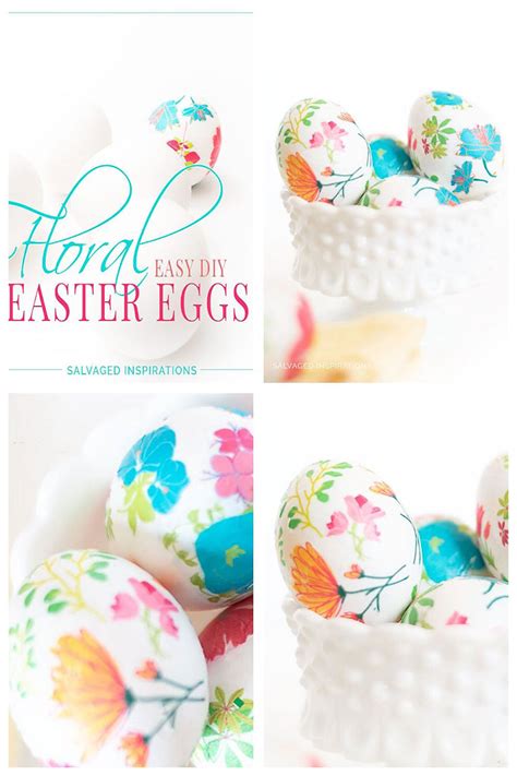 The finished project is so fun to decorate with! DIY Floral Easter Eggs + Free Printable - Salvaged ...