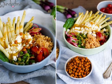 Buddha Bowl Mit Mini Spargel Und Ger Steten Kichererbsen Wunderbrunnen