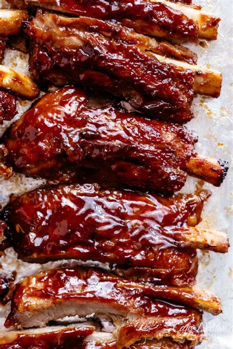 Crock Pot Ribs Slathered In The Most Delicious Sticky Barbecue Sauce