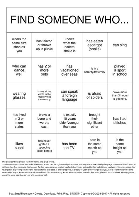 Generate your own personalized bingo cards. Getting to Know you! Bingo Cards to Download, Print and ...